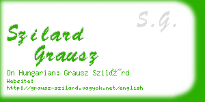 szilard grausz business card